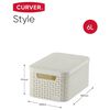 421844 Curver "Style" Storage Basket with Lid 3 pcs White 240652