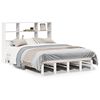 vidaXL riiuliga voodiraam ilma madratsita, valge, 120x190cm, puit
