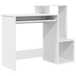 vidaXL Laud Valge 106 x 41 x 88.5 cm Tehispuit
