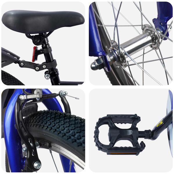 vidaXL Laste Bike 18 Tolli 5-7 aastastele Must