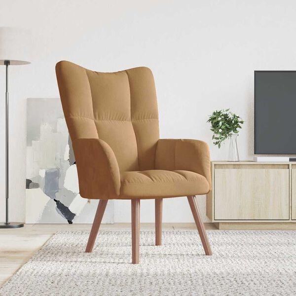 vidaXL puhketool, pruun, samet