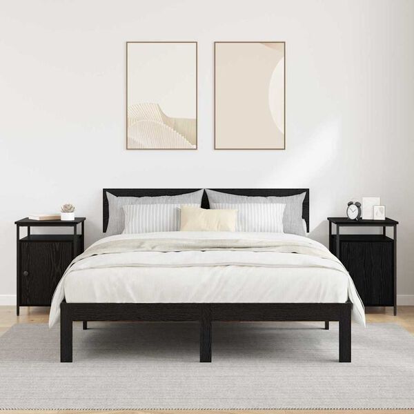 vidaXL &Ouml;&ouml;lambi kapp 2 pcs Must tamm 40 x 42 x 60 cm Tehispuit