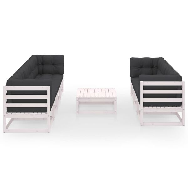 vidaXL 8-osaline aiam&ouml;&ouml;bli komplekt istmepatjadega, m&auml;nnipuit