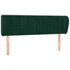 vidaXL voodipeats servadega, tumeroheline, 147x23x78/88 cm, samet