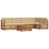 vidaXL V&auml;li diivanikomplekt padjaga 6 pcs Looduslik ja beež