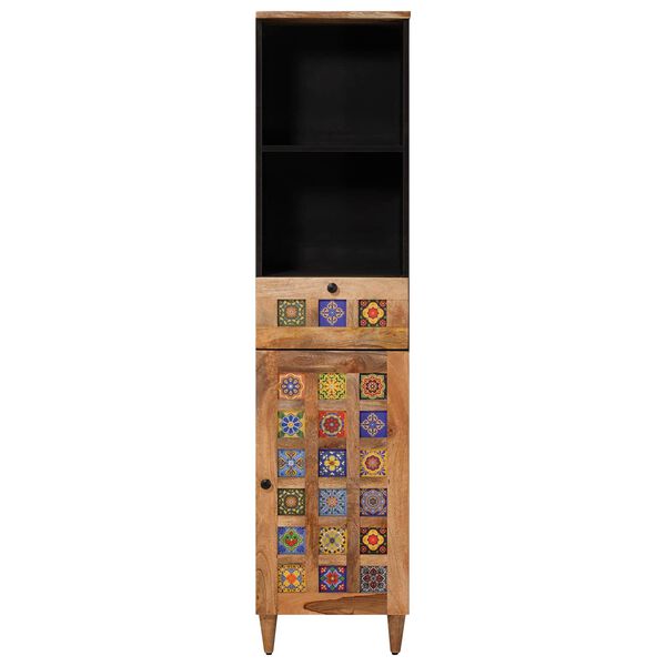 vidaXL Vannitoa kapp Neutraalne 38 x 33 x 160 cm Tugev mango puu