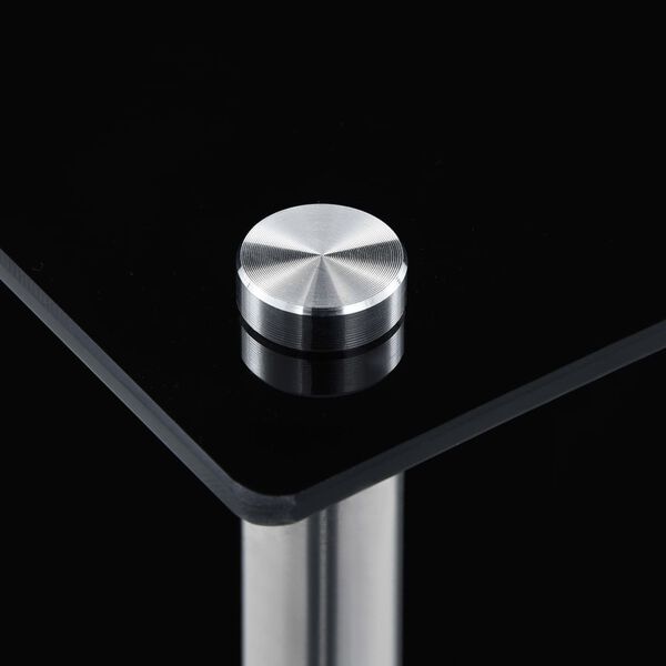 vidaXL 5-korruseline riiul, must 40 x 40 x 130 cm, karastatud klaas