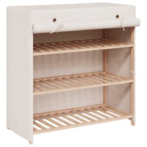vidaXL kingakapp kattega, valge, 79 x 40 x 80 cm, kangas