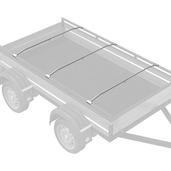 vidaXL Katusekangaste klamber haagiste jaoks 3 pcs H&otilde;bedane 130-210 cm