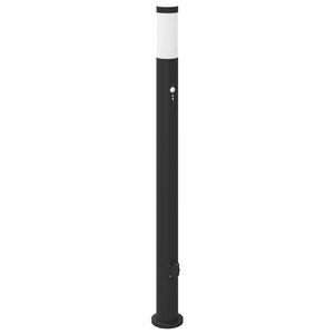 vidaXL anduri ja pistikupesaga pollarvalgusti 110 cm roostevaba teras IP44