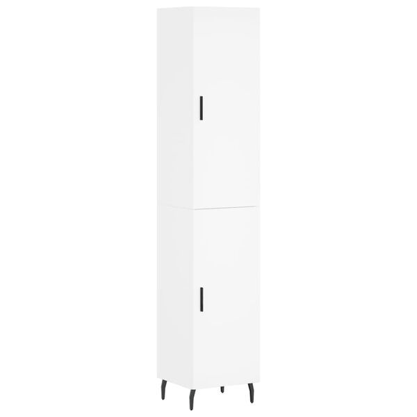 vidaXL k&otilde;rge kapp, valge , 34,5x34x180 cm, tehispuit