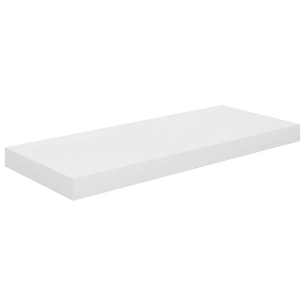 vidaXL seinariiulid, 4 tk, kõrgläikega valge, 60 x 23,5 x 3,8 cm MDF