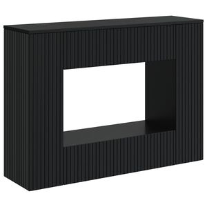 vidaXL Konsoollaud Triibuline Must 101 x 29 x 74 cm T&ouml;&ouml;deldud puit
