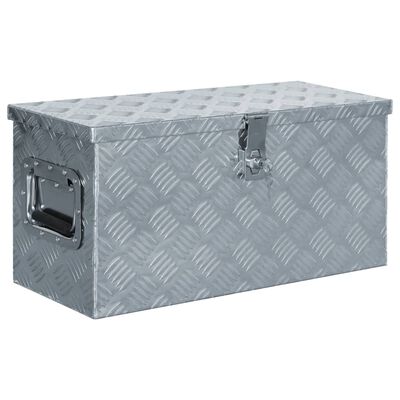 vidaXL alumiiniumist kast 61,5 x 26,5 x 30 cm, hõbedane
