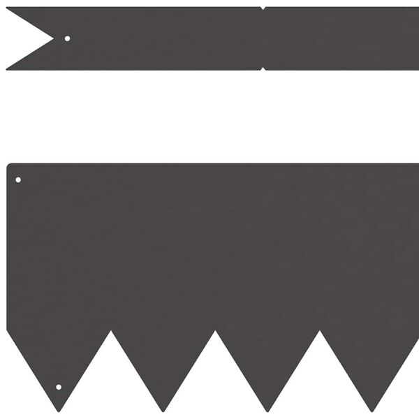 vidaXL Murupiire 20 pcs Must 100 x 0.05 x 20 cm K&uuml;lmvaltsitud teras