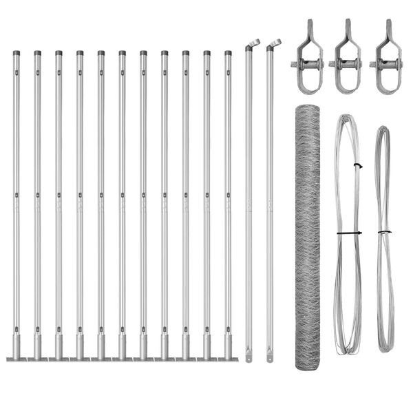 vidaXL Aiapost H&otilde;bedane 25 x 1,4 m (36 mm v&otilde;rk) Teras