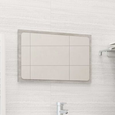 vidaXL vannitoa peegel, betoonhall, 60 x 1,5 x 37 cm, puitlaastplaat