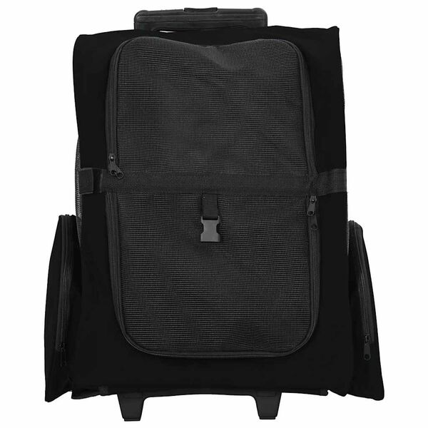 vidaXL lemmikloomak&auml;ru 3-&uuml;hes disainiga, must, 48 x 32 x (57-106) cm, Oxford-kangas