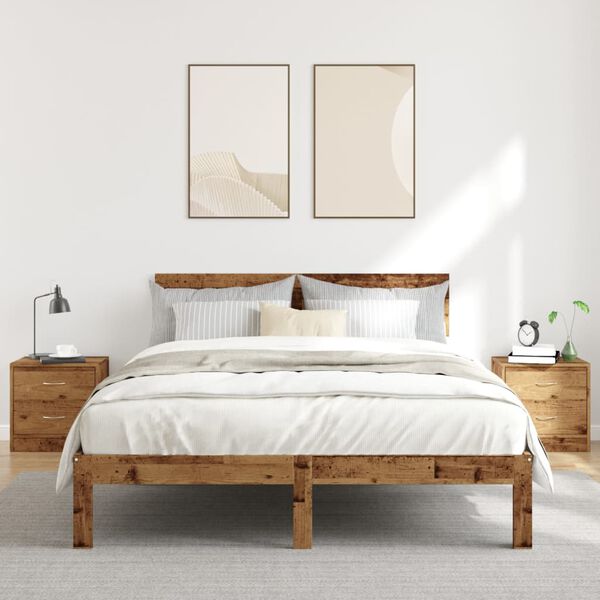 vidaXL öökapid 2 tk, vana puit, 40 x 30 x 40 cm, tehispuit