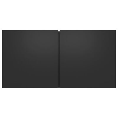 vidaXL 3-osaline telerikappide komplekt, must, puitlaastplaat