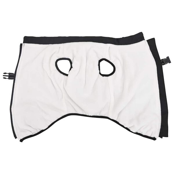 vidaXL koeramantel rakmetega veekindel peegeldav, must, L48