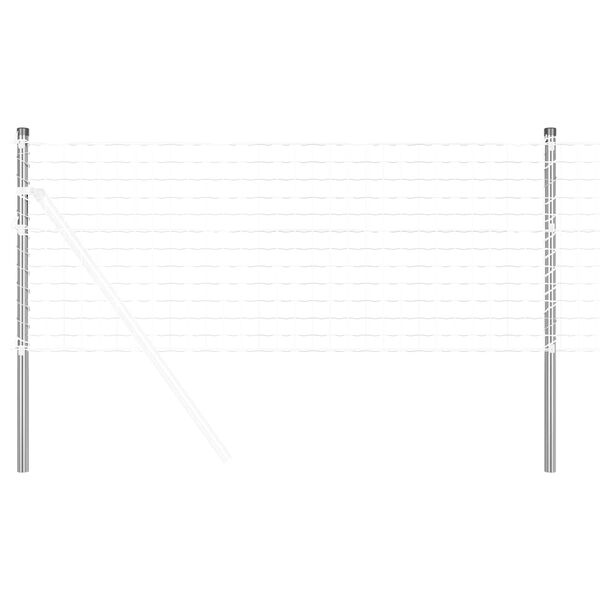 vidaXL Aiapostid 12 pcs Hõbedane 70 cm Pulbervärvitud Teras