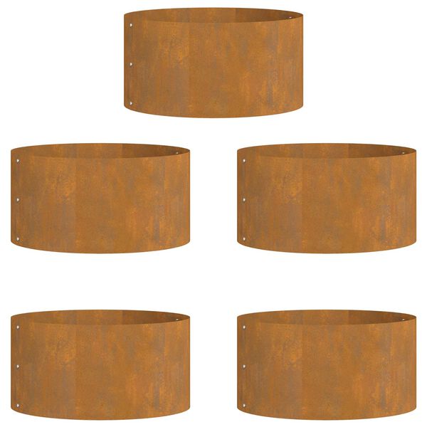vidaXL Aia istikud 5 pcs Pruun 40 x 40 x 20 cm Corten-teras