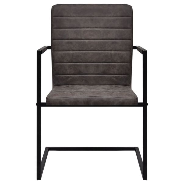 vidaXL vetruvate jalgadega s&ouml;&ouml;gitoolid 6 tk, tumepruun, kunstnahk