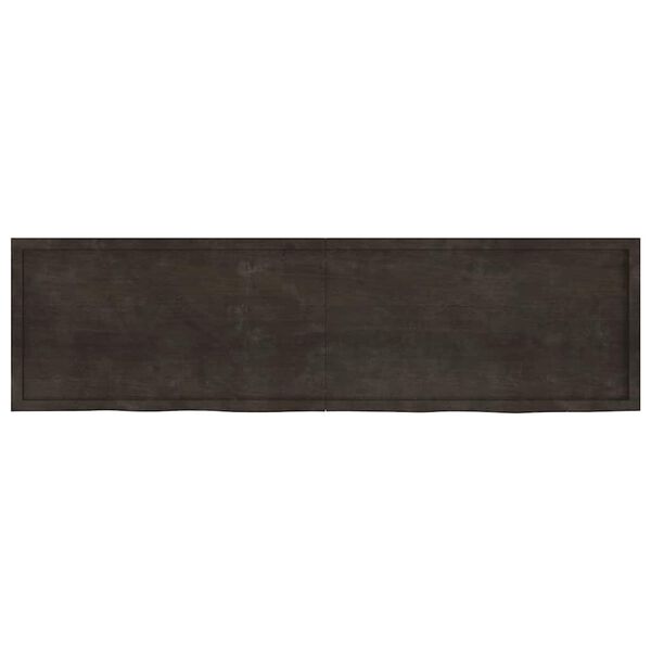 vidaXL lauaplaat, tumepruun, 220x60x(2-4) cm, töödeldud tammepuit