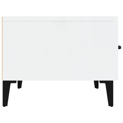 vidaXL telerikapp, kõrgläikega valge, 150 x 34,5 x 30 cm, tehispuit