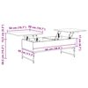 vidaXL kohvilaud, suitsutatud tamm, 100x50x40 cm, tehispuit ja metall