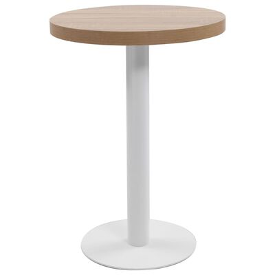 vidaXL bistroolaud, helepruun, 60 cm, MDF