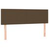 vidaXL kontinentaalvoodi madrats ja LED, tumepruun, 140x200 cm, kangas