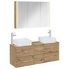 vidaXL Vannitoa m&ouml;&ouml;bleset 4 pcs Artisan tamm Tehispuit ja klaas