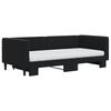 vidaXL diivanvoodi väljatõmmatava osaga, must, 90x190 cm, samet