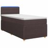 vidaXL Vedruvoodi madratsiga peaga Tume pruun 90 x 200 cm kangas