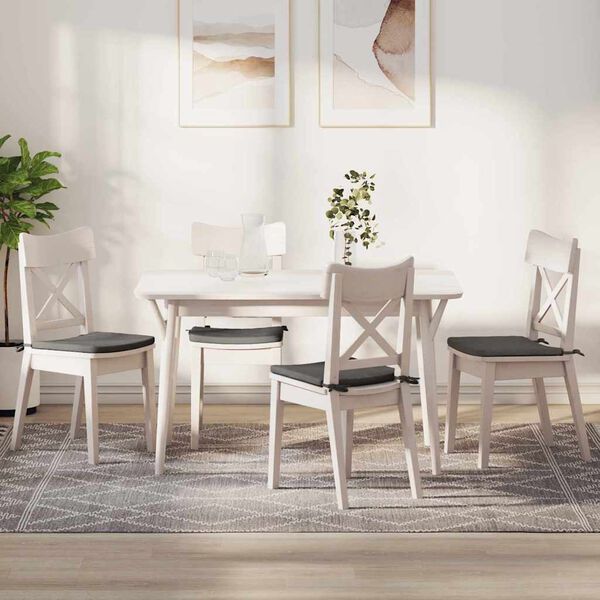 vidaXL Istumispatjad 4 pcs Helehall 40 x 40 x 3 cm Korter kangas