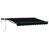 vidaXL Manuaalne varikatus LED-idega Must ja Anthracite 3,5 x 2,5 m