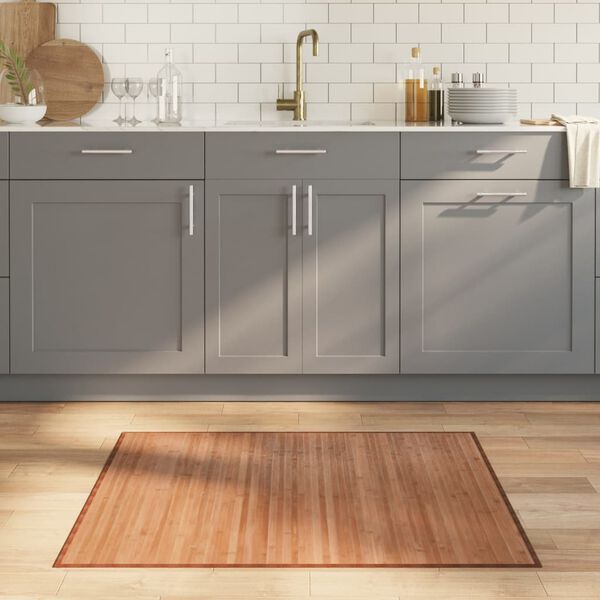 vidaXL vaip, ristkülikukujuline, naturaalne, 80 x 100 cm, bambus