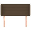 vidaXL voodipeats servadega, tumepruun, 83x16x78/88 cm, kangas