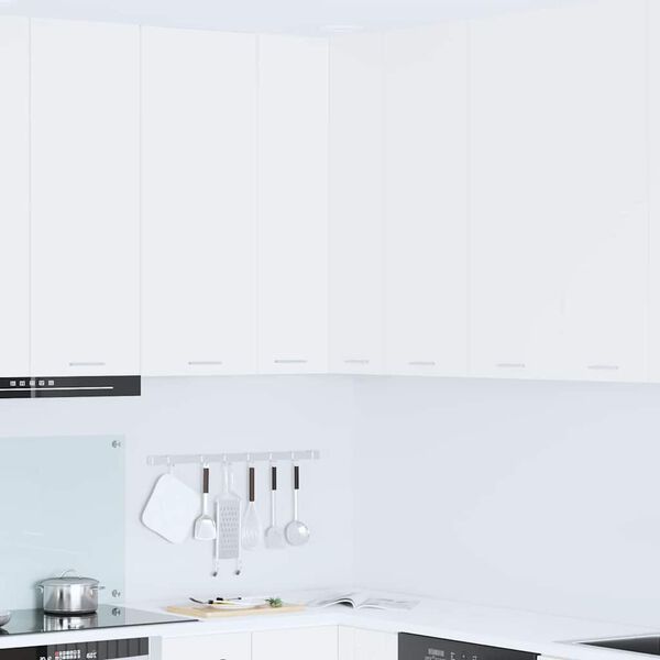 vidaXL Seinakapp ladustamisega uksega Valge 57 x 57 x 100 cm Tehispuit