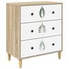 vidaXL &Otilde;hupoli HANAU Roheline leheprindit 66 x 36,5 x 75 cm Tehispuit