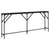 vidaXL Konsoollaud Must tamm 180 x 23 x 75 cm