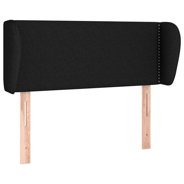 vidaXL voodipeats servadega, must, 93x23x78/88 cm, kangas