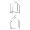 vidaXL K&uuml;ttepuurest valge 60x25x90 cm k&uuml;lmvaltsitud teras