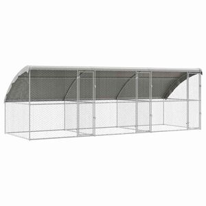 vidaXL Koerakuut 3 tk H&otilde;bedane 6 x 2 x 2 m Tsingitud teras