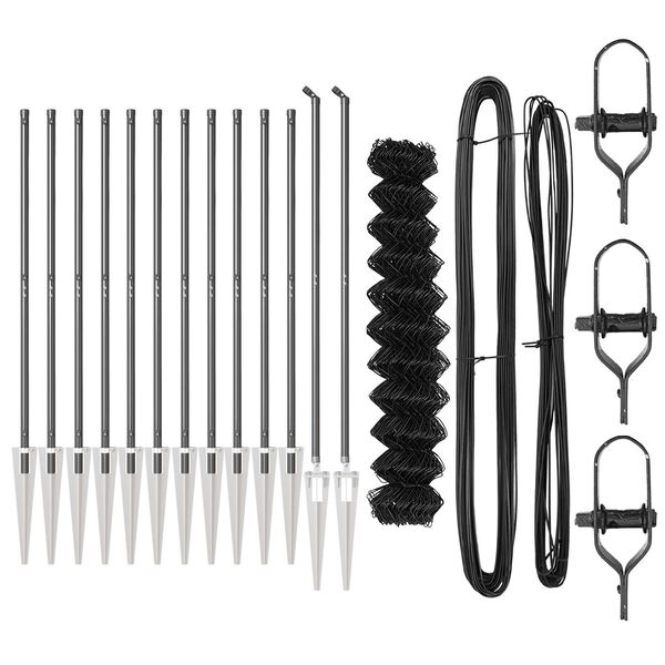 vidaXL Aiapost Hall 25 x 1,2 m (60 x 60 mm v&otilde;rk) Terased ja PVC