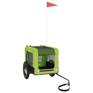 vidaXL lemmiklooma ratta järelkäru, roheline, must, oxford kangas/raud