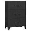 vidaXL industriaalne hoiukirst, must, 75x40x115 cm, metall