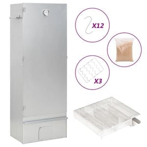 vidaXL BBQ suitsuahi koos k&uuml;lmsuitsu generaatoriga, tsingitud teras